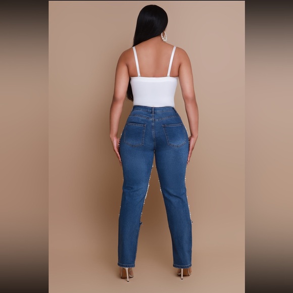 Swank A Posh Per Usual Pearl Jeans - Picture 4 of 11